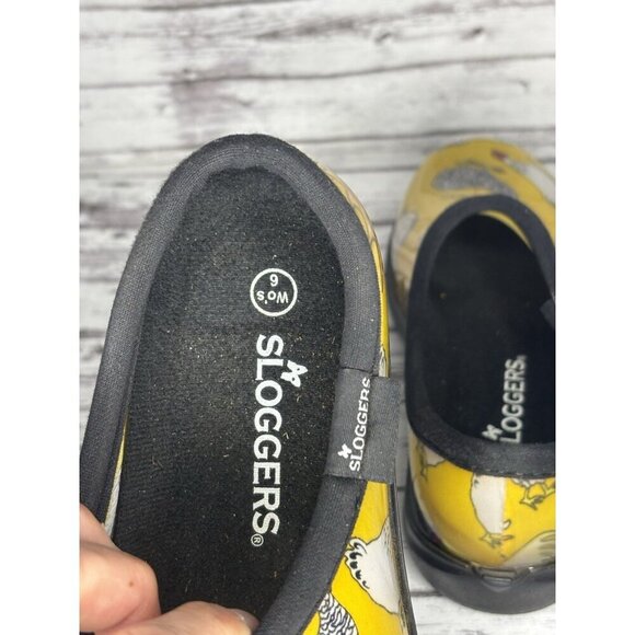 Sloggers Chicken Yellow Waterproof Slip On Garden Rain Clog Shoes Size Womens 6 - Picture 10 of 11